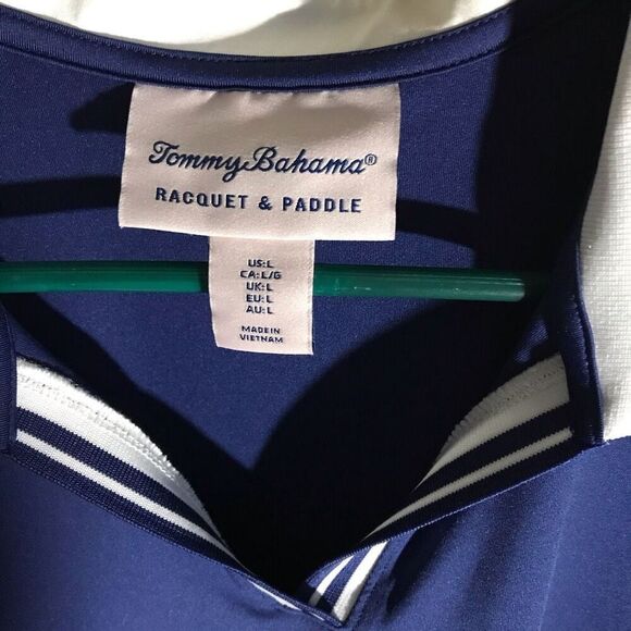 Tommy Bahama Racquet Paddle Size Large sleeveless golf blue sleeveless - Picture 3 of 4